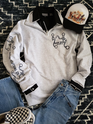 A Bit Rowdy Quarter Zip Sweatshirt