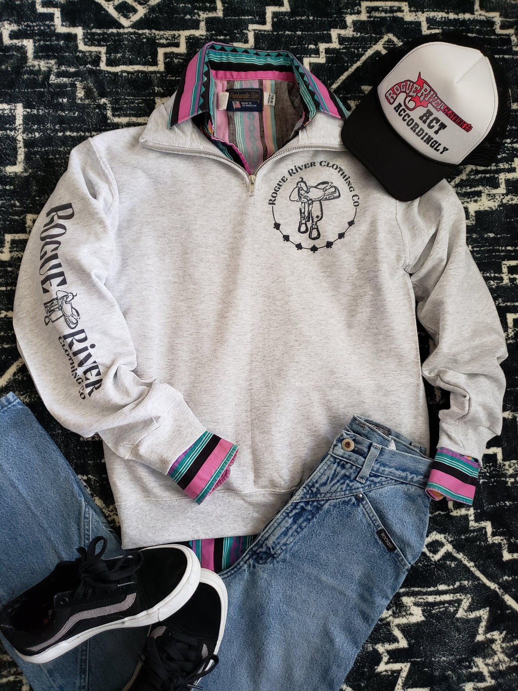 Back In The Saddle Quarter Zip Sweatshirt