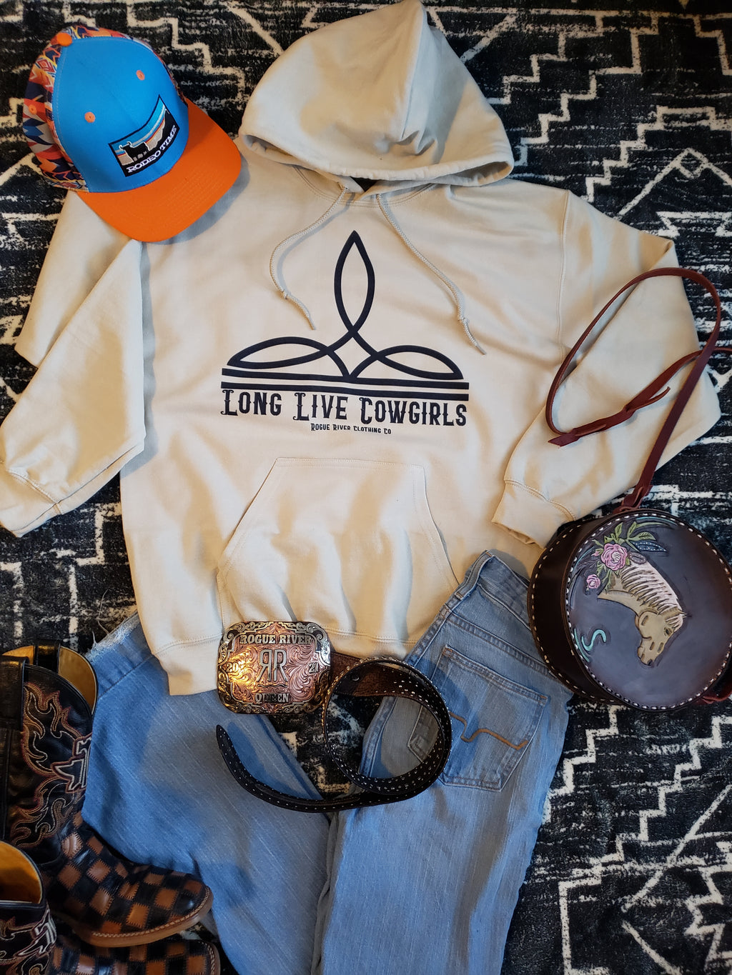 Long Live Cowgirls Boot Stitch Hoodie