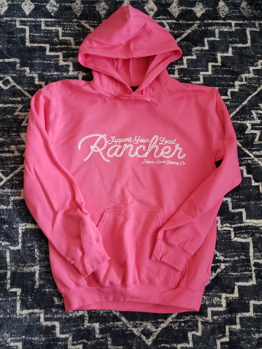Neon Pink Support Rancher Hoodie