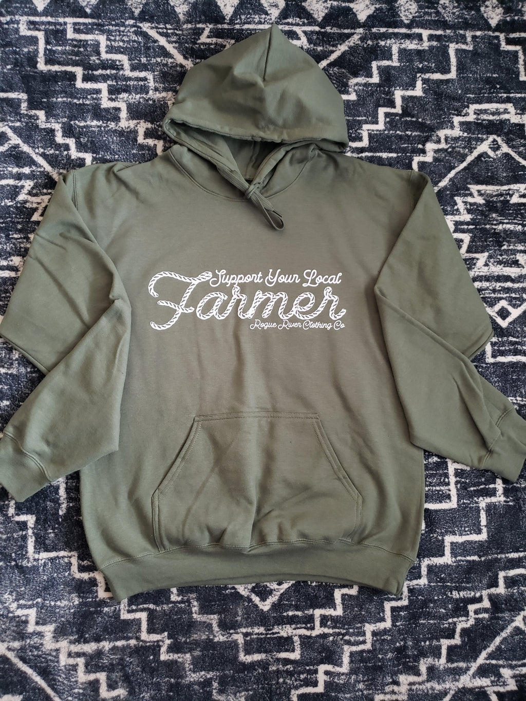 Military Green Support Farmers Hoodie
