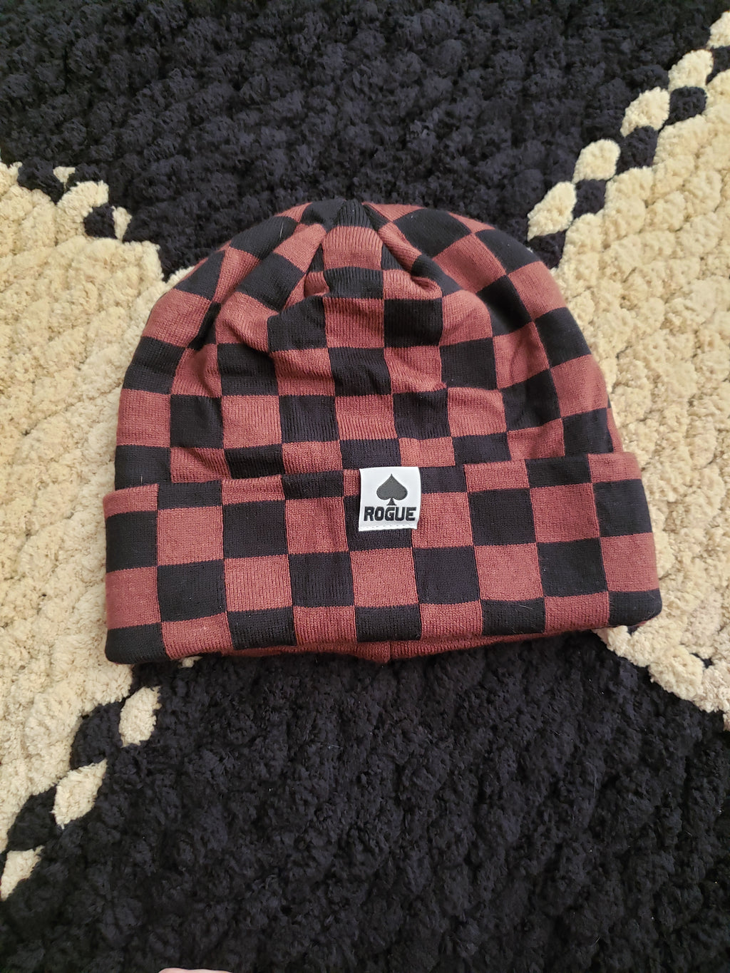 Checker Print Rogue Beanie