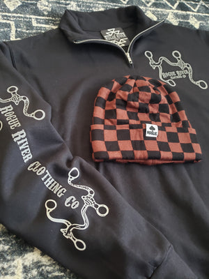 Black Bit Rowdy 1/4 Zip Pullover