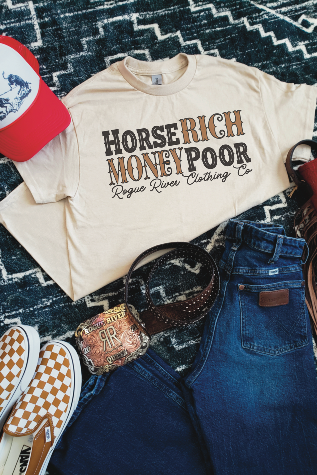 Horse Rich Money Poor Graphic Tee