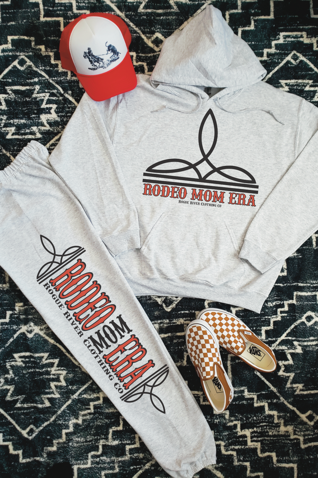 Red Rodeo Mom Era Joggers