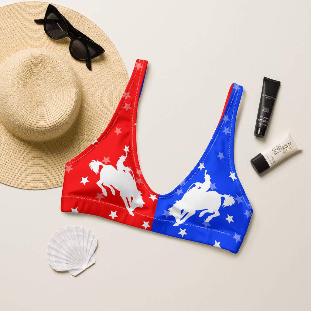 Patriotic Bronc Bikini Top