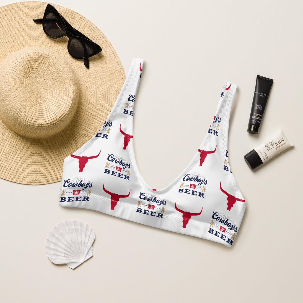 Red Cowboys and Beer Bikini Top