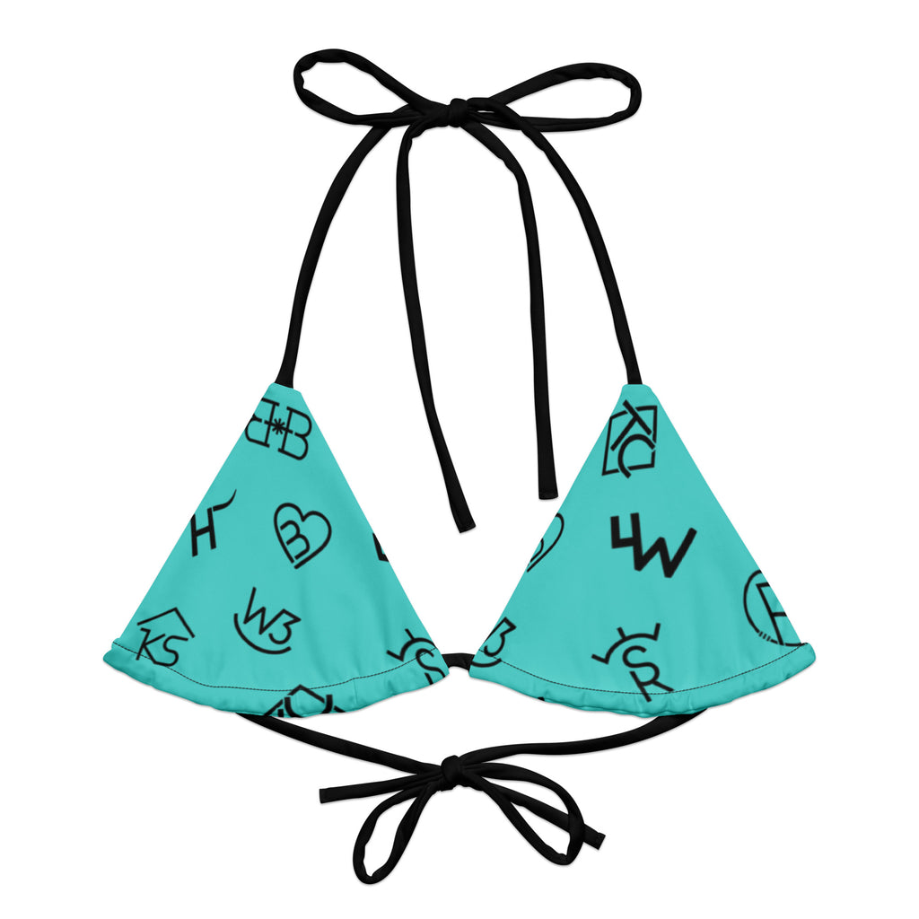 Blue Cattle Brand String Bikini Top