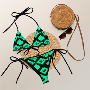 Mint Aztec String Bikini