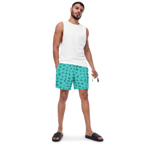 Men's Blue Cattle Brand Swim Trunks