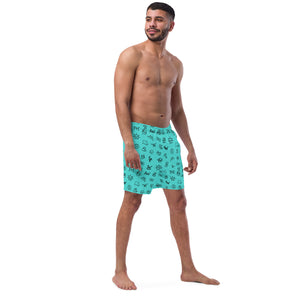 Men's Blue Cattle Brand Swim Trunks