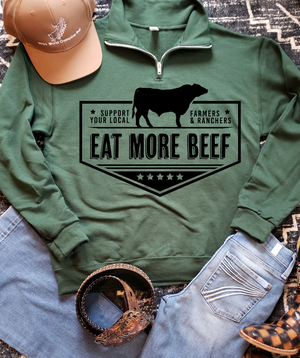 Eat Beef 1/4 Zip