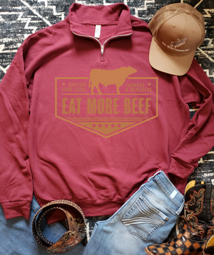 Eat Beef 1/4 Zip