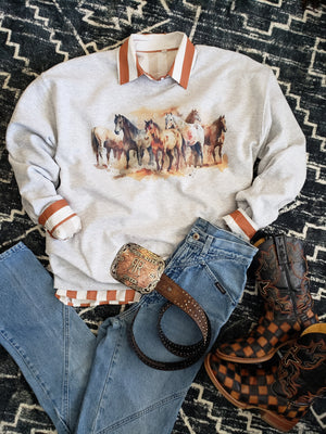 Wild Horses Crewneck Sweatshirt