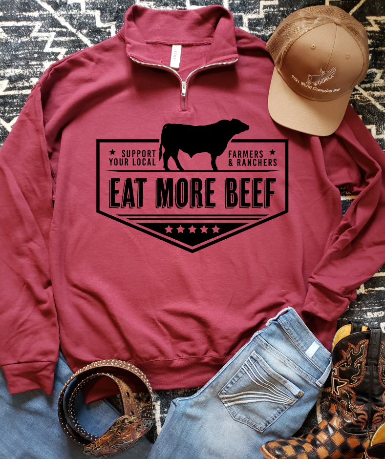 Eat Beef 1/4 Zip