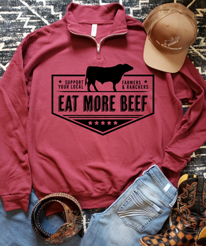 Eat Beef 1/4 Zip