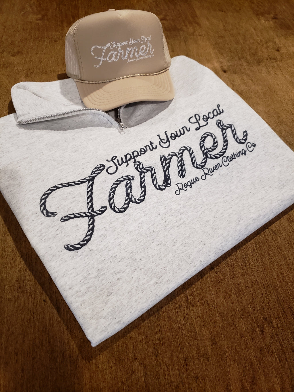 Support Local Farmer 1/4 Zip Sweatshirt