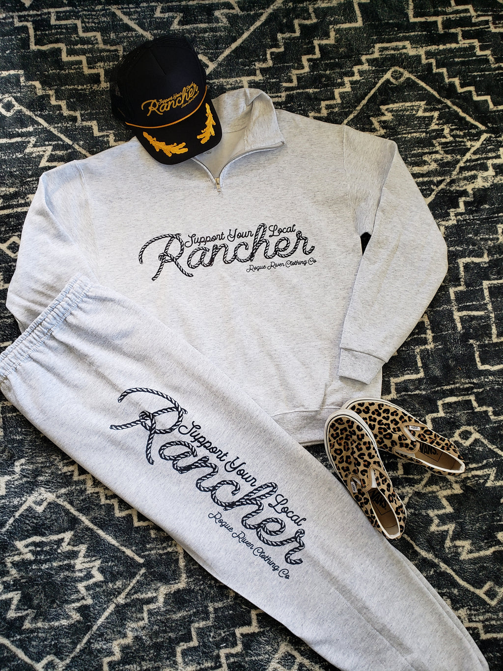 Support Your Local Rancher 1/4 Zip Sweatshirt