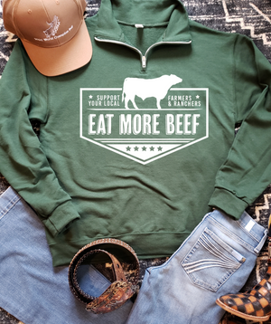 Eat Beef 1/4 Zip
