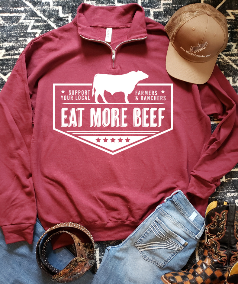 Eat Beef 1/4 Zip