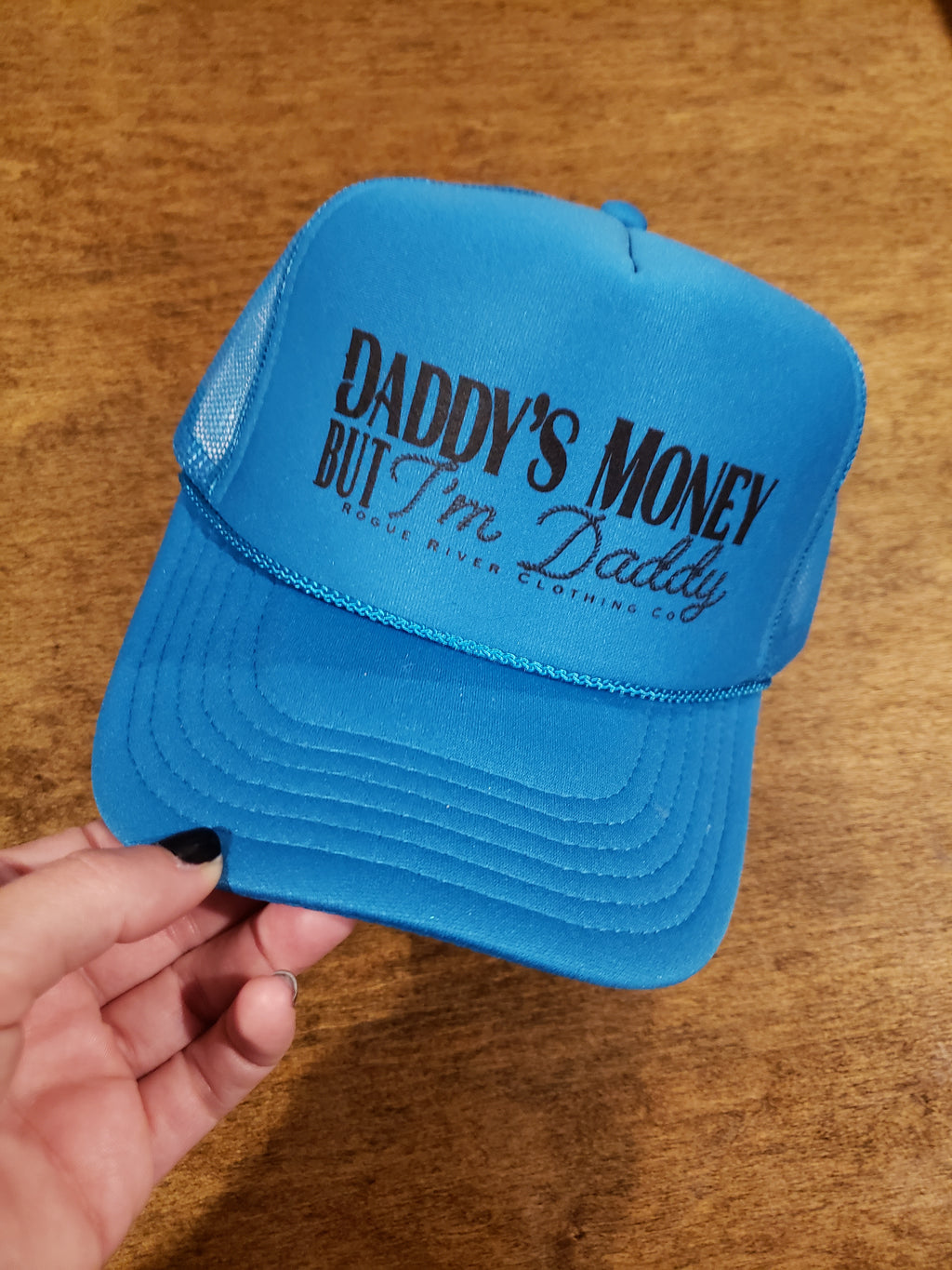 Daddy's Money Trucker Hat Teal