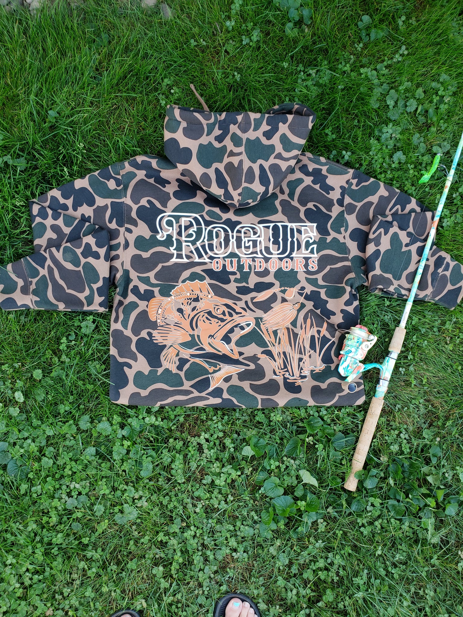 Bass Dash Hoodie Duck Camo Orange