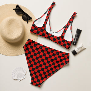 Checkerboard Cowboy Killer High Waist Bikini