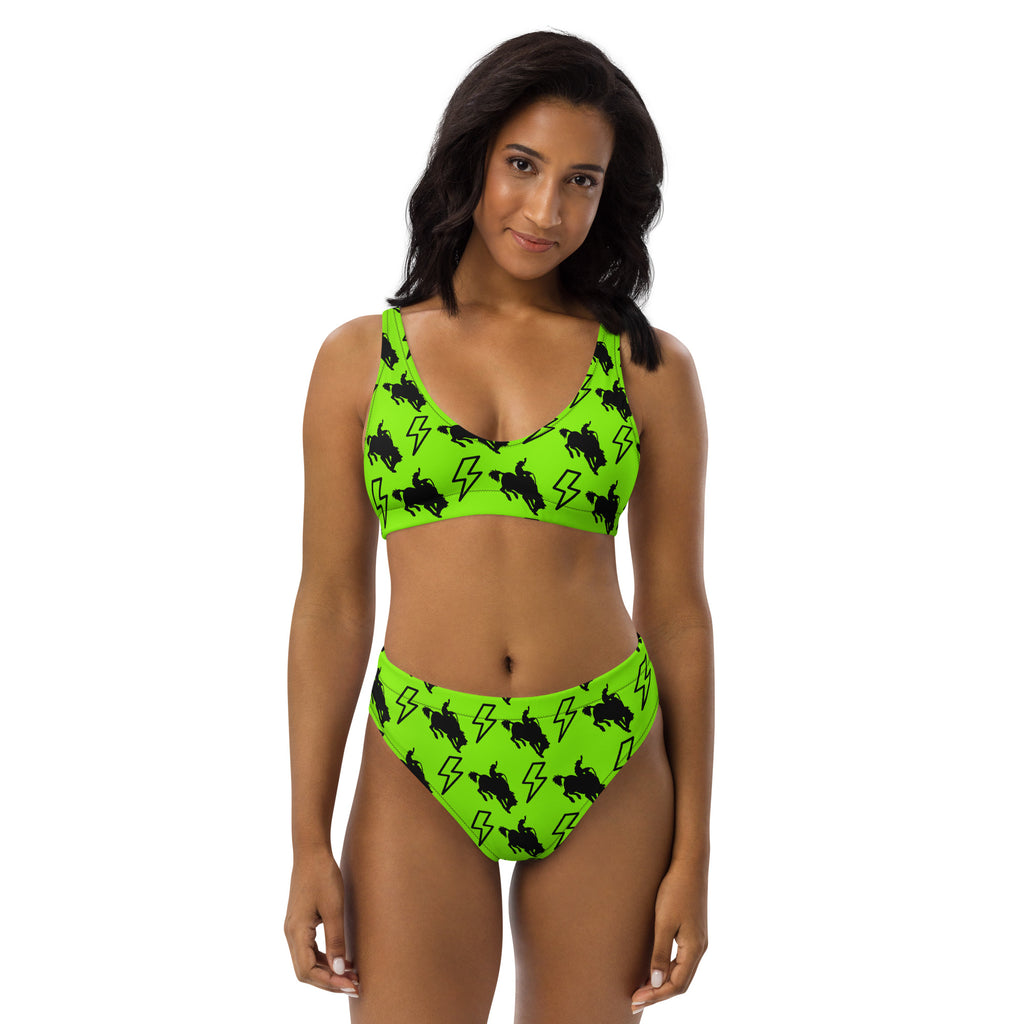 Light'er Up Green High Waist Bikini