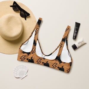 Light'er Up Tan Bikini Top