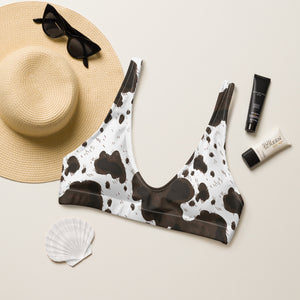 Cow Print Bikini Top