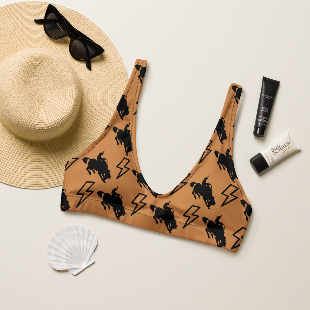 Light'er Up Tan Bikini Top